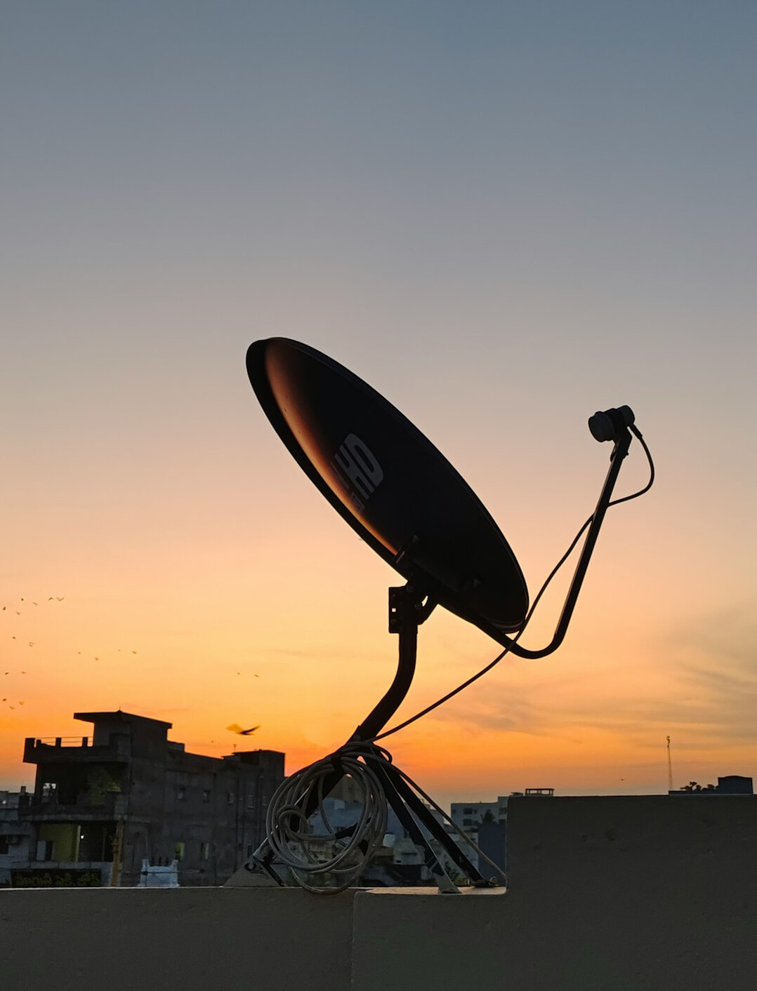 Satellite outside broadcast van with uplink dish